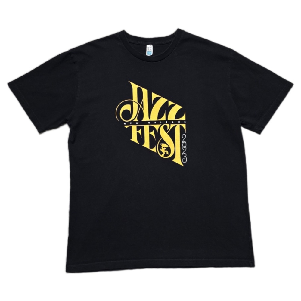 New Orleans Jazz Fest 2023 T-Shirt Black Size XL Limited Edition Art Deco Tee